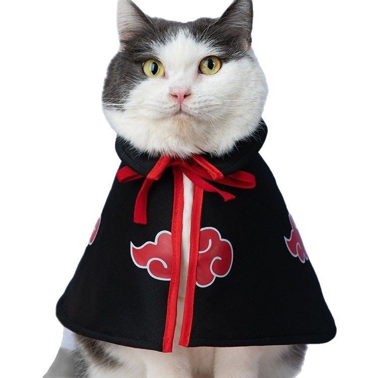 Akatsuki Rogue Ninja Pet Cloak – Adjustable Anime Costume Cape for Dogs & Cats
