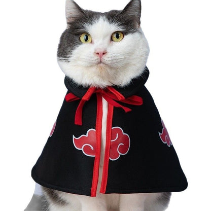 Akatsuki Rogue Ninja Pet Cloak – Adjustable Anime Costume Cape for Dogs & Cats