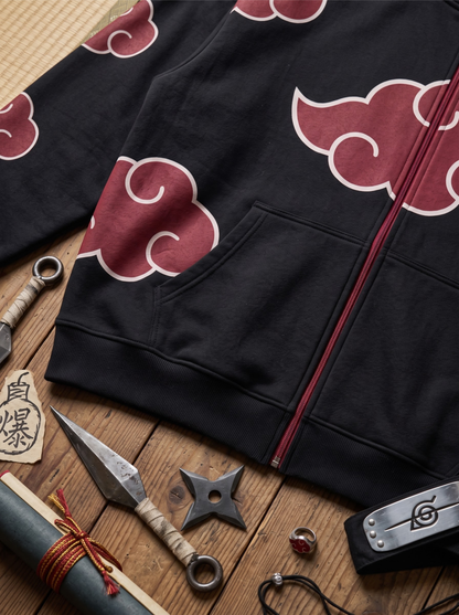 The Rogue Ninja Full-Zip Stealth Hoodie - Anime Streetwear